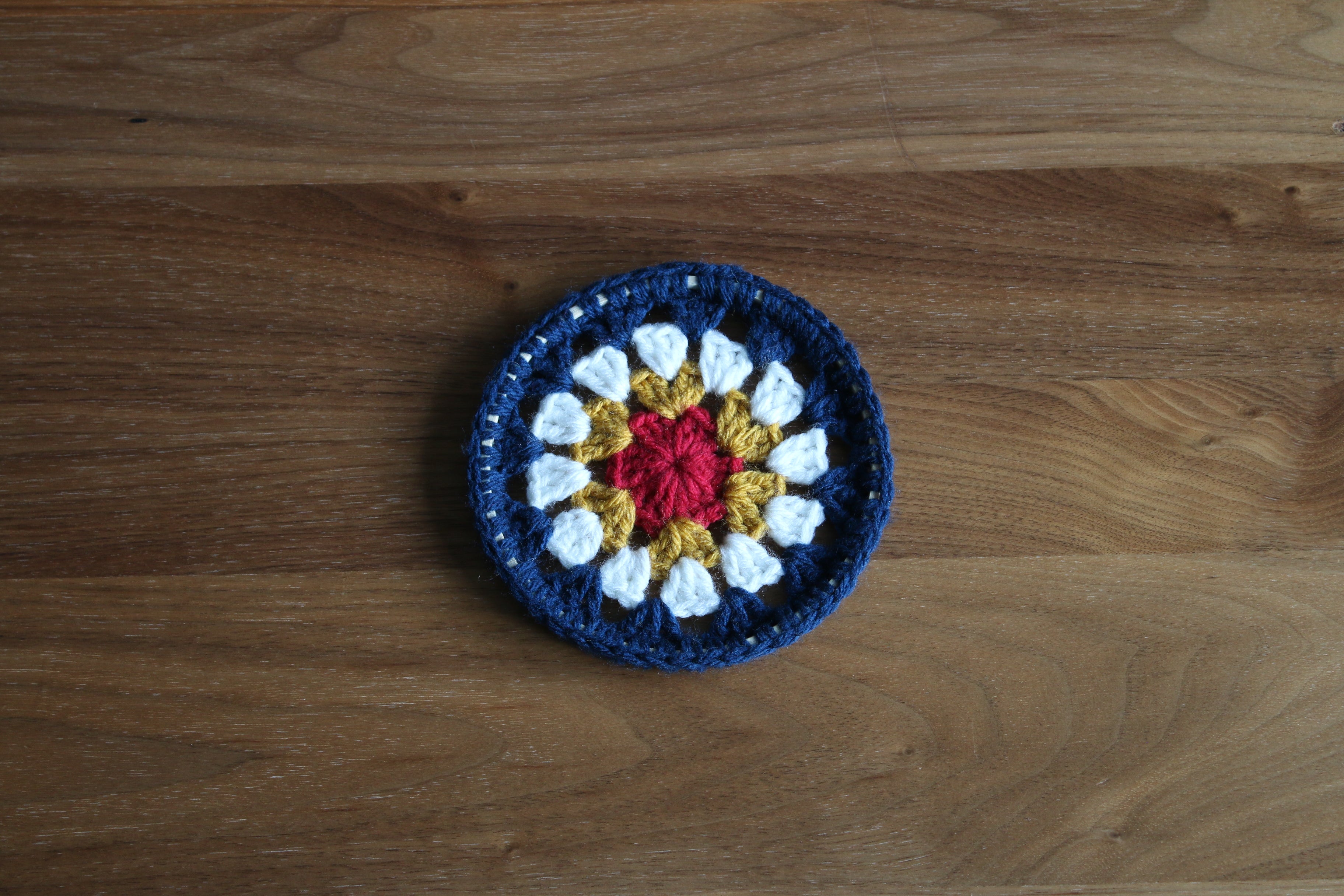 Small Round Crochet Wall Hanging