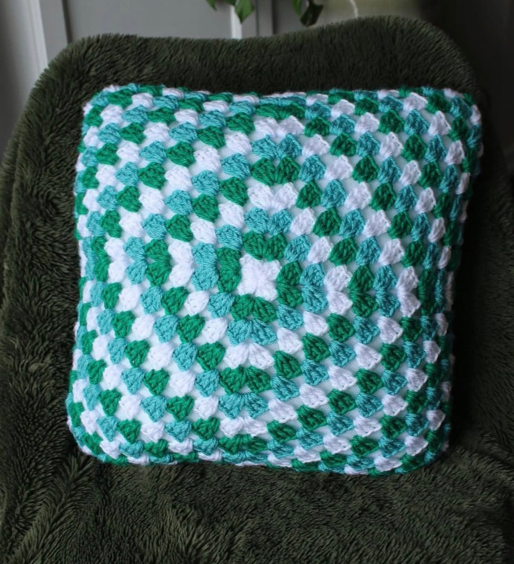 Labrador Granny Square Crochet Pillow