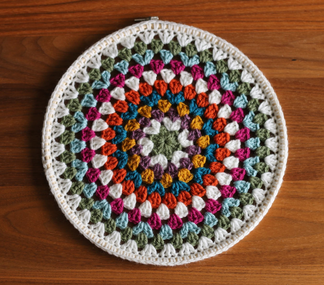 Large Round Crochet Wall Hanging