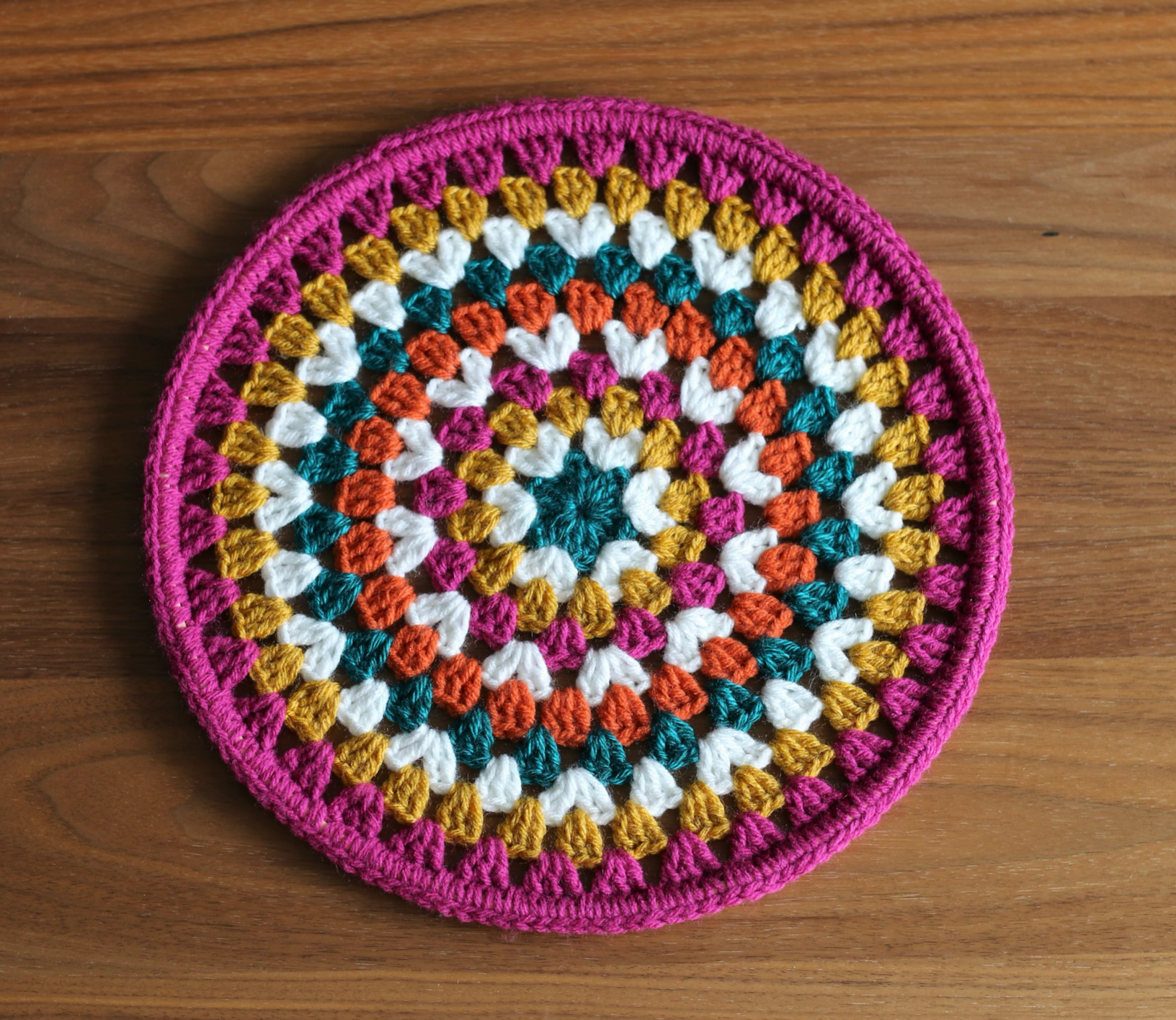 Large Round Crochet Wall Hanging
