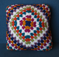 Granny Square Crochet Pillow